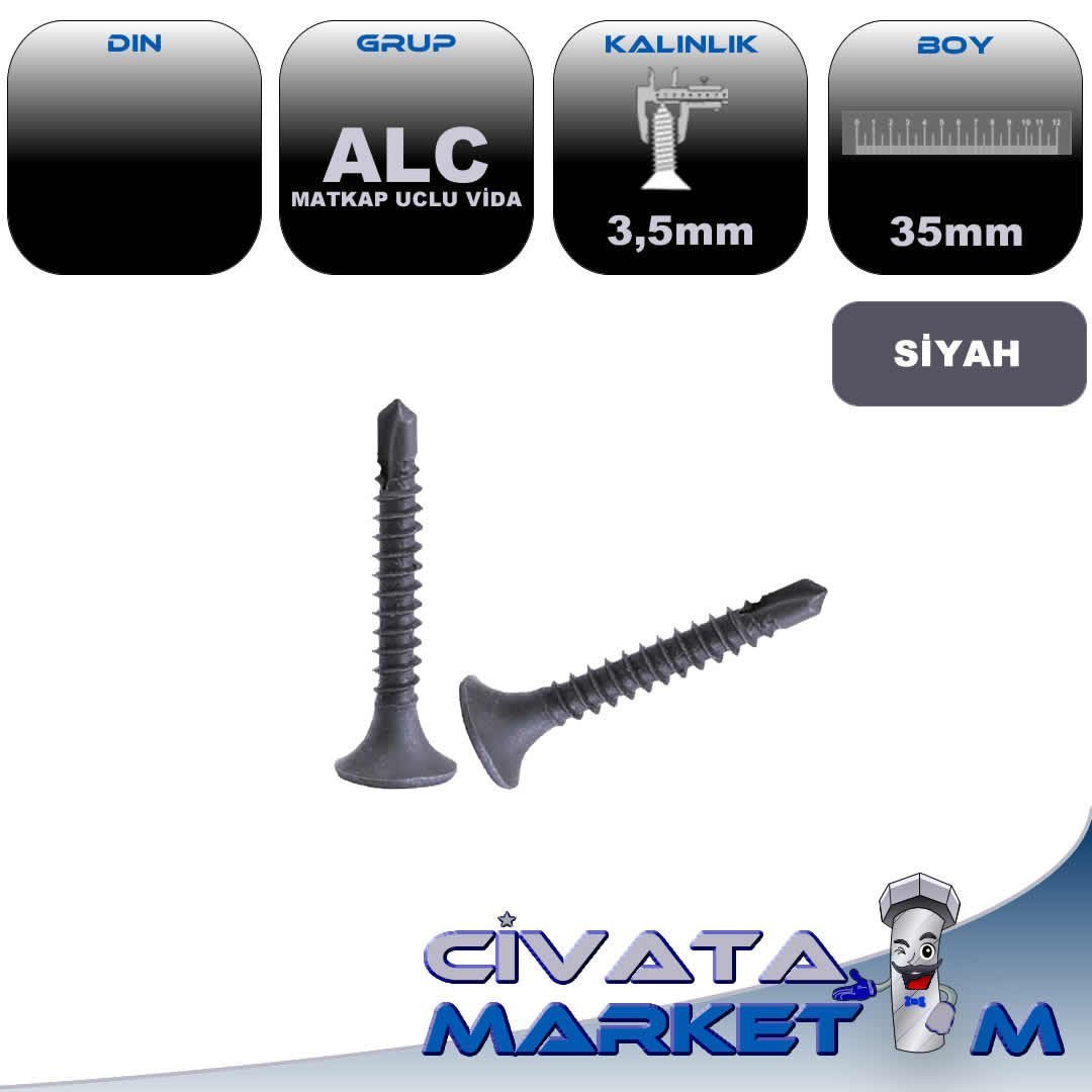 3,5x35 ALÇIPAN MATKAP UCLU VİDA SYH