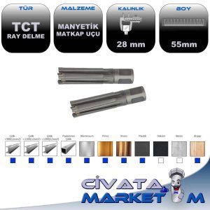 HMT CarbideMax TCT RAY DELME MATKAP UCU 28 x 55mm