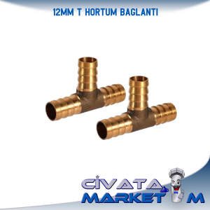 12 MM HORTUM T BAĞLANTI (PİRİNÇ)