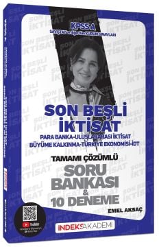 2025 KPSS A Grubu İktisat Son Beşli Soru Bankası ve 10  Deneme Çözümlü - Emel Aksaç İndeks Akademi Yayıncılık