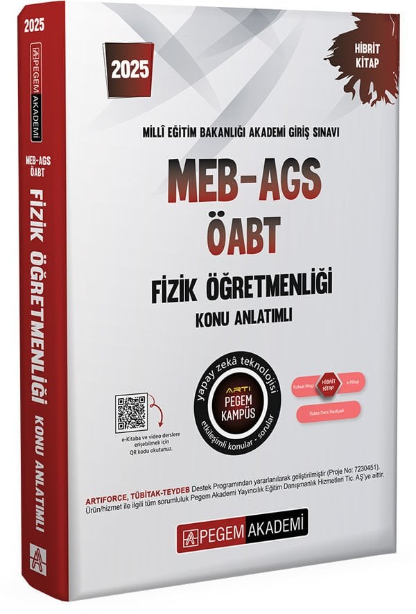 2025 MEB-AGS-ÖABT Fizik Öğretmenliği Konu Anlatımlı Pegem Yayınları