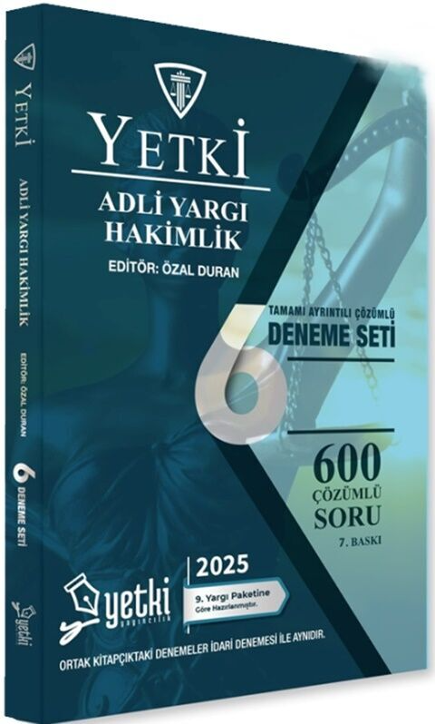 2025 Adli Yargı Hakimlik  6 Deneme Yetki Yayınları