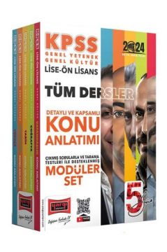 2024 KPSS Lise Ön Lisans 5Yüz Ekibi GK-GY Tüm Dersler Konu Anlatımlı Modüler Set