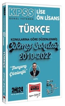 Yargı Yayınları 2024 KPSS Lise Ön Lisans Türkçe Konularına Göre Düzenlenmiş 2010-2022 Tamamı Çözümlü Çıkmış Sorular