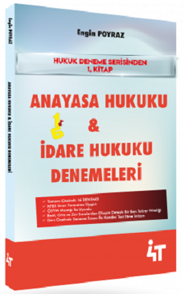 4T Yayınları KPSS Anayasa Hukuku ve İdare Hukuku Denemeleri 4T Yayınları