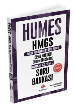 Dizgi Kitap 2025 Humes HMGS Ceza Hukuku Genel Hükümler Tamamı Çözümlü Soru Bankası