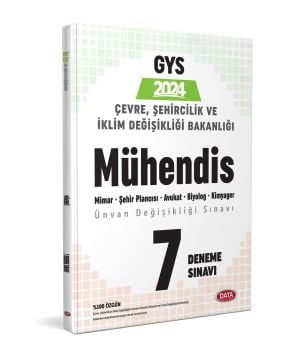 Data 2022 UDS Çevre ve Şehircilik Bakanlığı Mühendis 7 Deneme Sınavı Unvan Değişikliği Data Yayınları