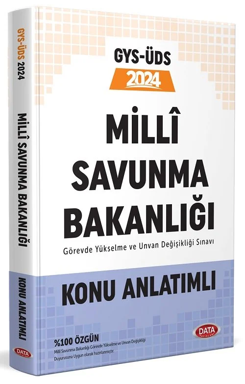 Data 2024 GYS ÜDS Milli Savunma Bakanlığı Konu Anlatımlı Hazırlık Kitabı Görevde Yükselme ve Ünvan Değişikliği Data Yayınları