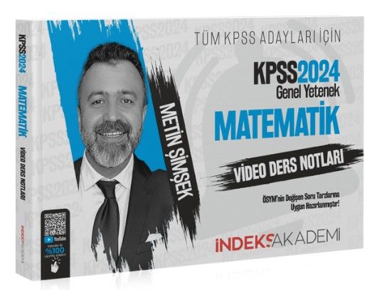 İndeks Akademi 2024 KPSS Matematik Video Ders Notları - Metin Şimşek İndeks Akademi Yayıncılık
