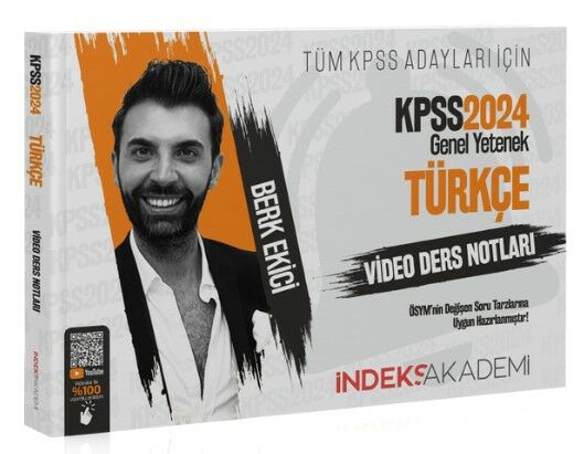 İndeks Akademi 2024 KPSS Türkçe Video Ders Notları - Berk Ekici İndeks Akademi Yayıncılık