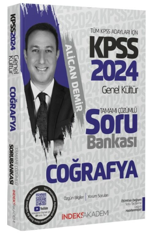 İndeks Akademi 2024 KPSS Coğrafya Soru Bankası Çözümlü - Alican Demir İndeks Akademi Yayıncılık