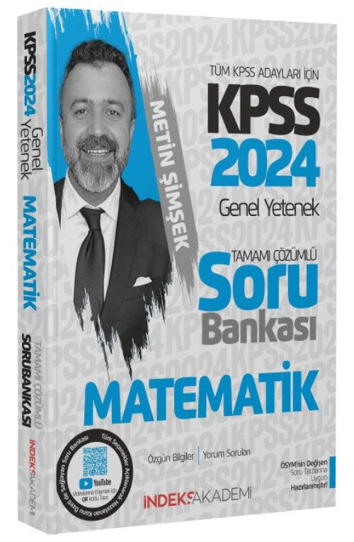 İndeks Akademi 2024 KPSS Matematik Soru Bankası Çözümlü - Metin Şimşek İndeks Akademi Yayıncılık