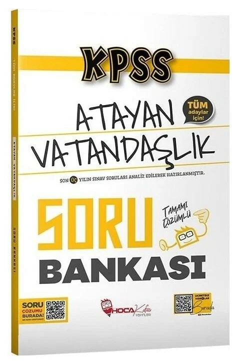 Hoca Kafası KPSS Vatandaşlık Atayan Soru Bankası Çözümlü Hoca Kafası Yayınları