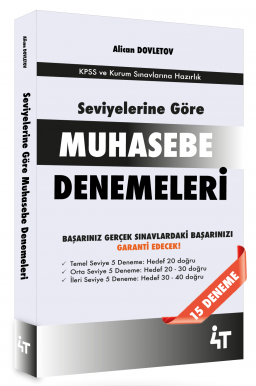 KPSS A Grubu Seviyelerine Göre Muhasebe 15 Deneme Çözümlü - Alican Dovletov 4T Yayınları