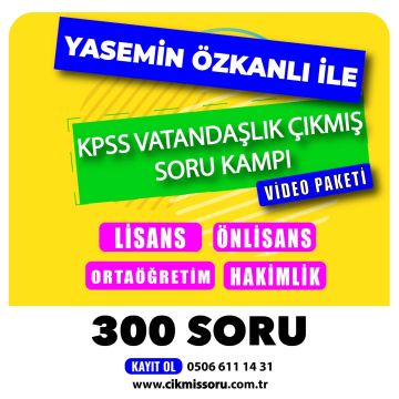 2024 KPSS GY GK Vatandaşlık Çıkmış Soru Kampı Video Paketi  Yasemin Özkanlı