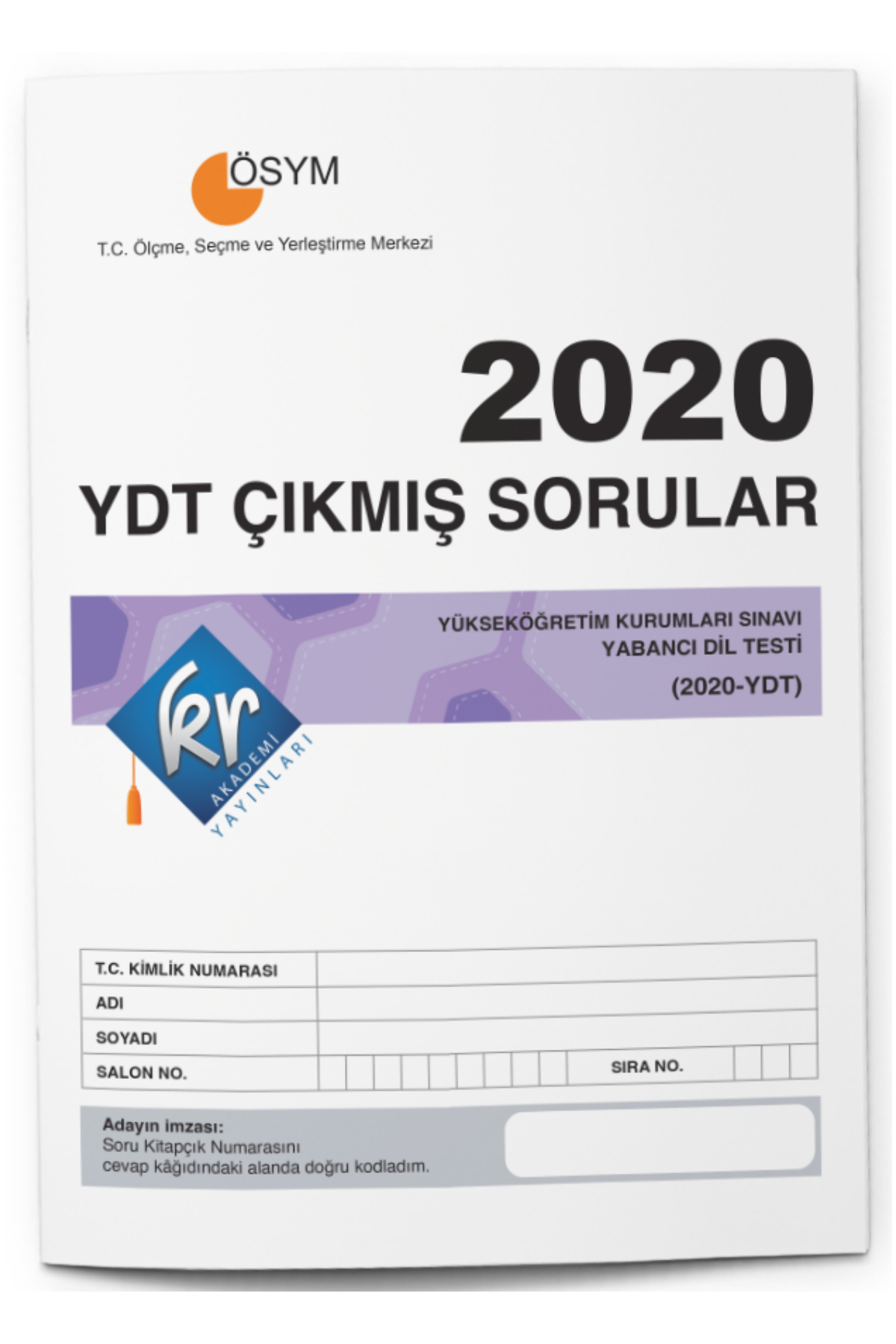 2020 YDT Çıkmış Sorular Tıpkı Basım Kitapçığı KR Akademi Yayınları