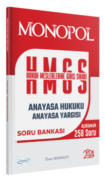 2024 Hmgs Anayasa Hukuku Anayasa Yargısı Soru Bankası Monopol Yayınları