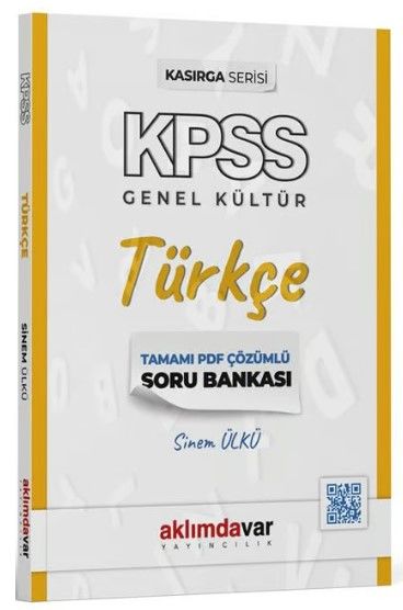 Aklımdavar KPSS Türkçe Kasırga Soru Bankası PDF Çözümlü - Sinem Ülkü Aklımdavar Yayıncılık