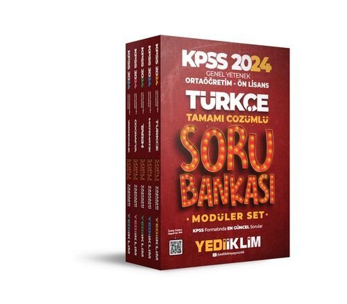 2024 KPSS Ortaöğretim-Önlisans Genel Yetenek Genel Kültür Tamamı Çözümlü Modüler Soru Bankası