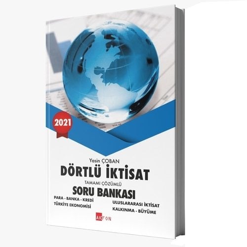 Dörtlü İktisat Tamamı Çözümlü Soru Bankası Yasin Çoban Akfon Yayınları 2021