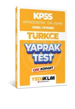 2024 KPSS Ortaöğretim - Ön Lisans Genel Yetenek Türkçe Çek Kopart Yaprak Test