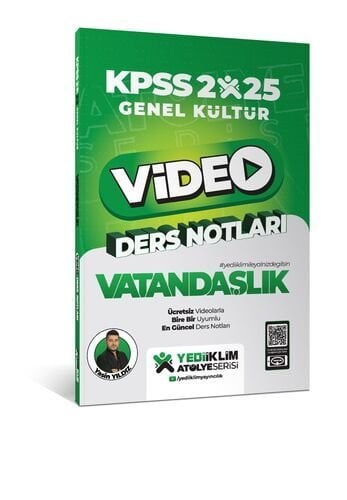 2025 KPSS Genel Kültür Vatandaşlık Video Ders Notları Yediiklim Yayınları