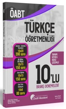 Özdil Akademi ÖABT Türkçe Öğretmenliği 10 Deneme Çözümlü - Yekta Özdil  Özdil Akademi