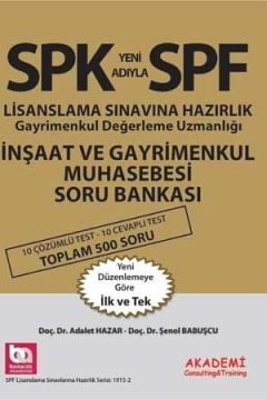 SPF İnşaat ve Gayrimenkul Muhasebesi Soru Bankası