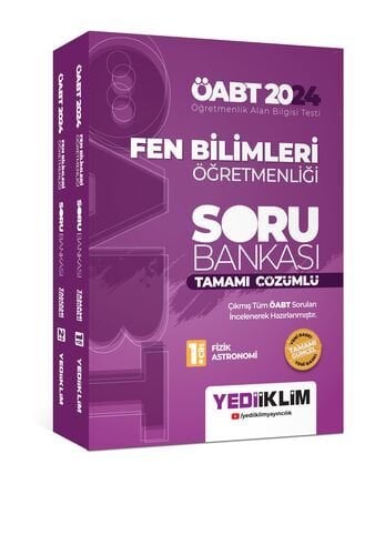 2024 ÖABT Fen Bilimleri Öğretmenliği Tamamı Çözümlü Soru Bankası 2 Cilt