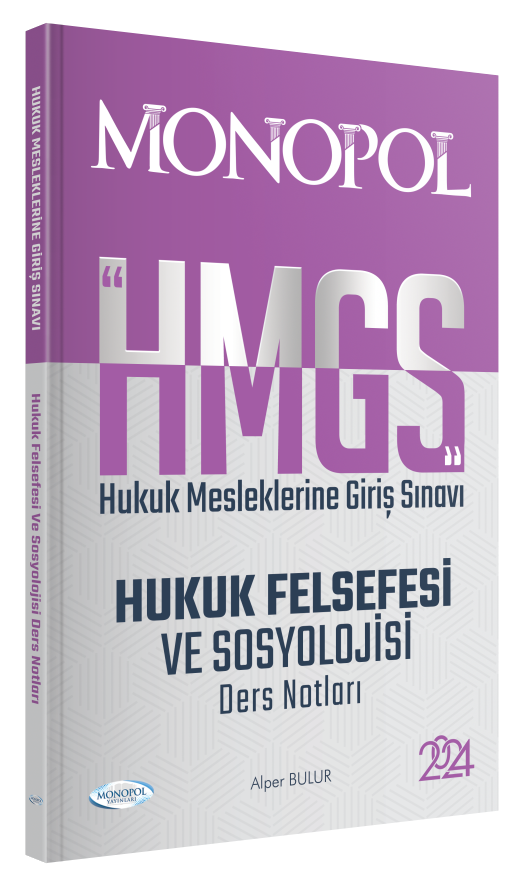 HMGS Hukuk Felsefesi ve Sosyolojisi Ders Notları Monopol Yayınları