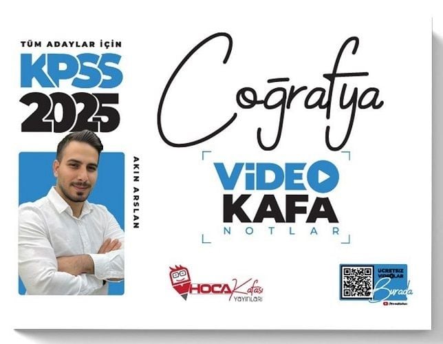 Hoca Kafası 2025 KPSS Coğrafya Video Kafa Notlar - Akın Arslan Hoca Kafası  Yayınları