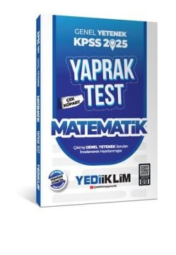 Yediiklim Yayınları 2025 KPSS Genel Yetenek Matematik Çek Kopart Yaprak Test