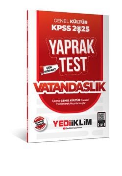 Yediiklim Yayınları 2025 KPSS Genel Kültür Vatandaşlık Çek Kopart Yaprak Test