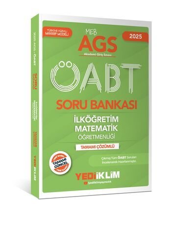 MEB AGS ÖABT İlköğretim Matematik Öğretmenliği Tamamı Çözümlü Soru Bankası Yediiklim Yayınları