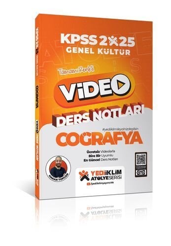 Yediiklim Yayınları 2025 KPSS Atölye Genel Kültür Coğrafya Video Ders Notları