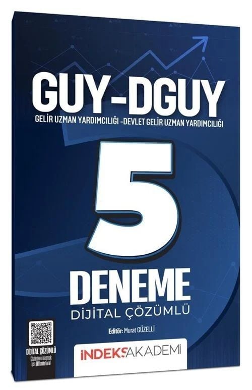 İndeks Akademi GUY-DGUY Gelir Uzman Yardımcılığı 5 Deneme Çözümlü - Murat Güzelli İndeks Akademi Yayıncılık