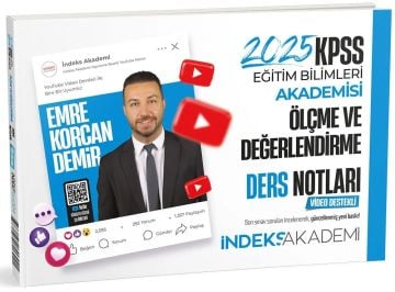 2025 KPSS Eğitim Bilimleri Ölçme ve Değerlendirme Video  Ders Notları Emre Korcan Demir İndeks Akademi Yayıncılık