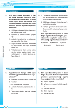 Dizgi Kitap 2025 Humes HMGS Sosyal Güvenlik Hukuku Tamamı Çözümlü Orijinal Çıkmış Sorular