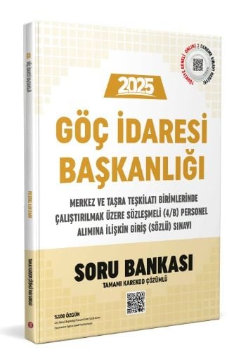 2025 Göç İdaresi Başkanlığı Sözleşmeli Personel Alım Sınavı Soru Bankası (Tamamı Karekod Çözümlü) Data Yayınları