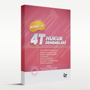 4T Yayınları KPSS A Grubu Hukuk 10 Deneme Çözümlü 4T Yayınları