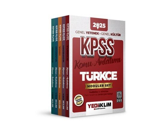 Yediiklim Yayınları 2025 KPSS Genel Yetenek Genel Kültür Konu Anlatımlı Modüler Set