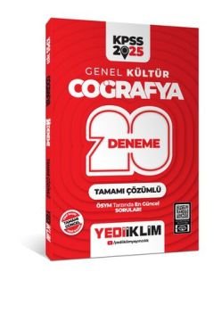 Yediiklim Yayınları 2025 KPSS Genel Kültür Coğrafya Tamamı Çözümlü 20 Deneme