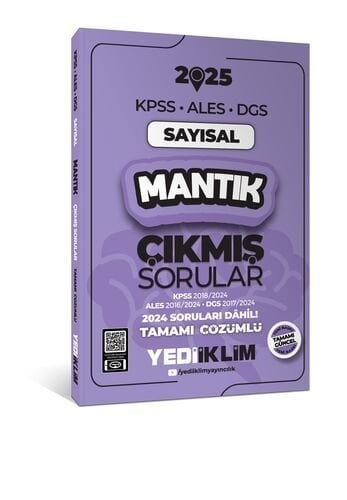 Yediiklim Yayınları 2025 KPSS ALES DGS Sayısal Mantık Çıkmış Sorular ve Çözümleri