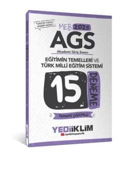 2025 MEB AGS Eğitimin Temelleri ve Türk Milli Eğitim Sistemi Tamamı Çözümlü 15 Deneme