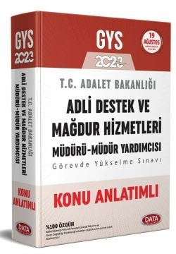 2023 GYS Adalet Bakanlığı Adli Destek ve Mağdur Hizmetleri Müdürü - Müdür Yardımcısı Konu Anlatımlı