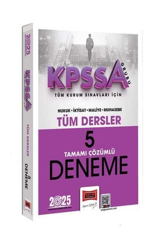 2025 KPSS-A Grubu Tüm Kurum Sınavları İçin Tüm Dersler Tamamı Çözümlü 5 Deneme Yargı Yayınları