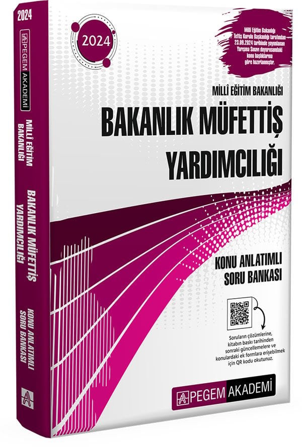 2024 MEB Bakanlık Müfettiş Yardımcılığı Konu Anlatımlı Soru Bankası Pegem Yayınları