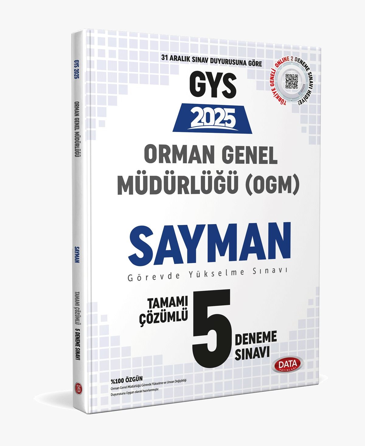 Orman Genel Müdürlüğü Sayman Tamamı Çözümlü 5 Deneme Sınavı Data Yayınları