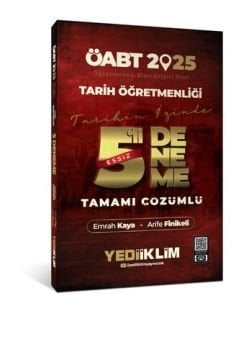 Yediiklim Yayınları 2025 ÖABT Tarih Öğretmenliği Tamamı Çözümlü Eşsiz 5 Deneme