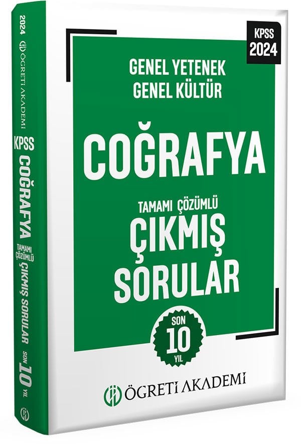 2024 KPSS Genel Yetenek Genel Kültür Coğrafya Tamamı Çözümlü Çıkmış Sorular (Roman Boy)